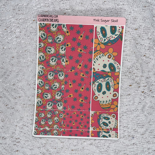 Pink Sugar Skull Planner Sticker Kit