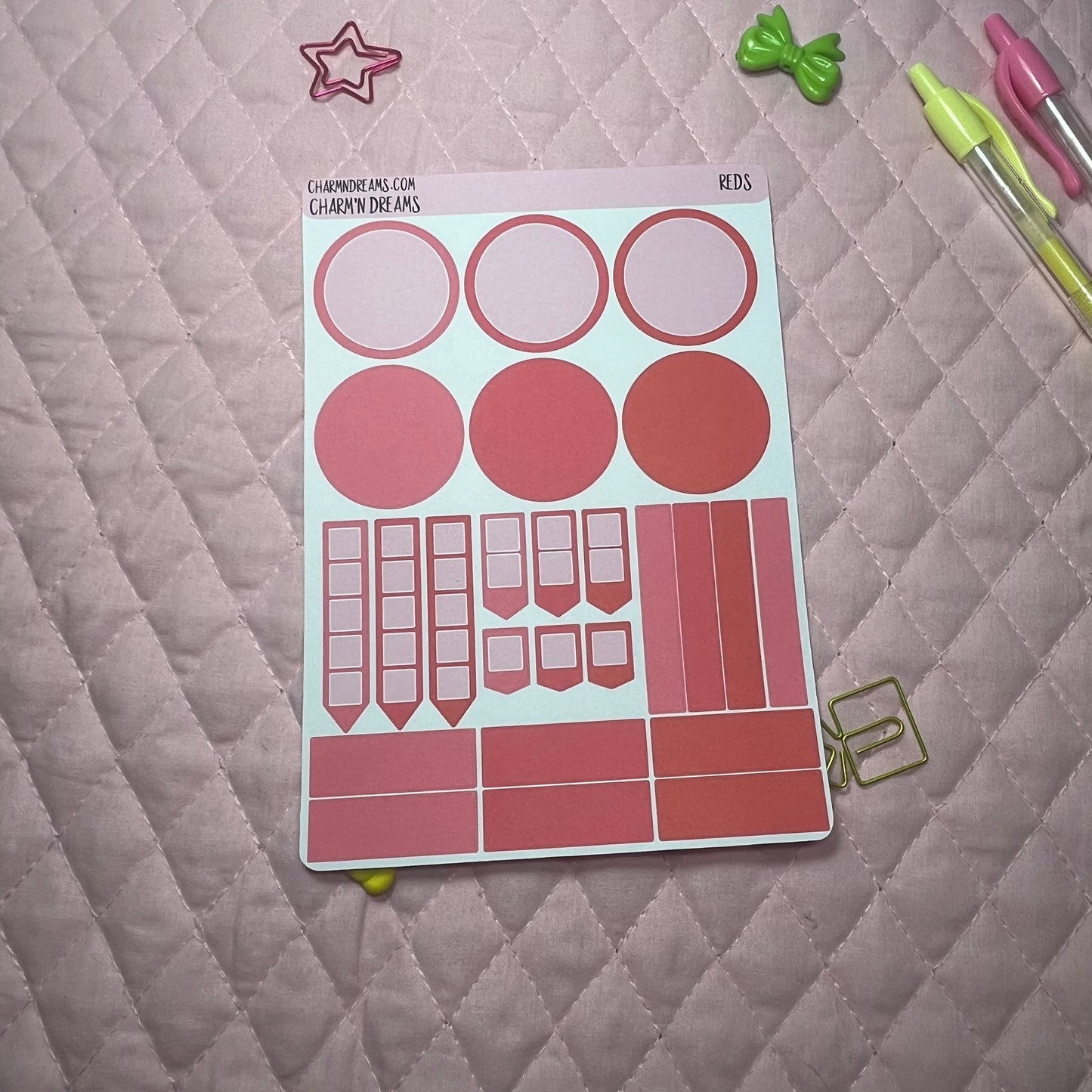 Red Planner Sticker Kit