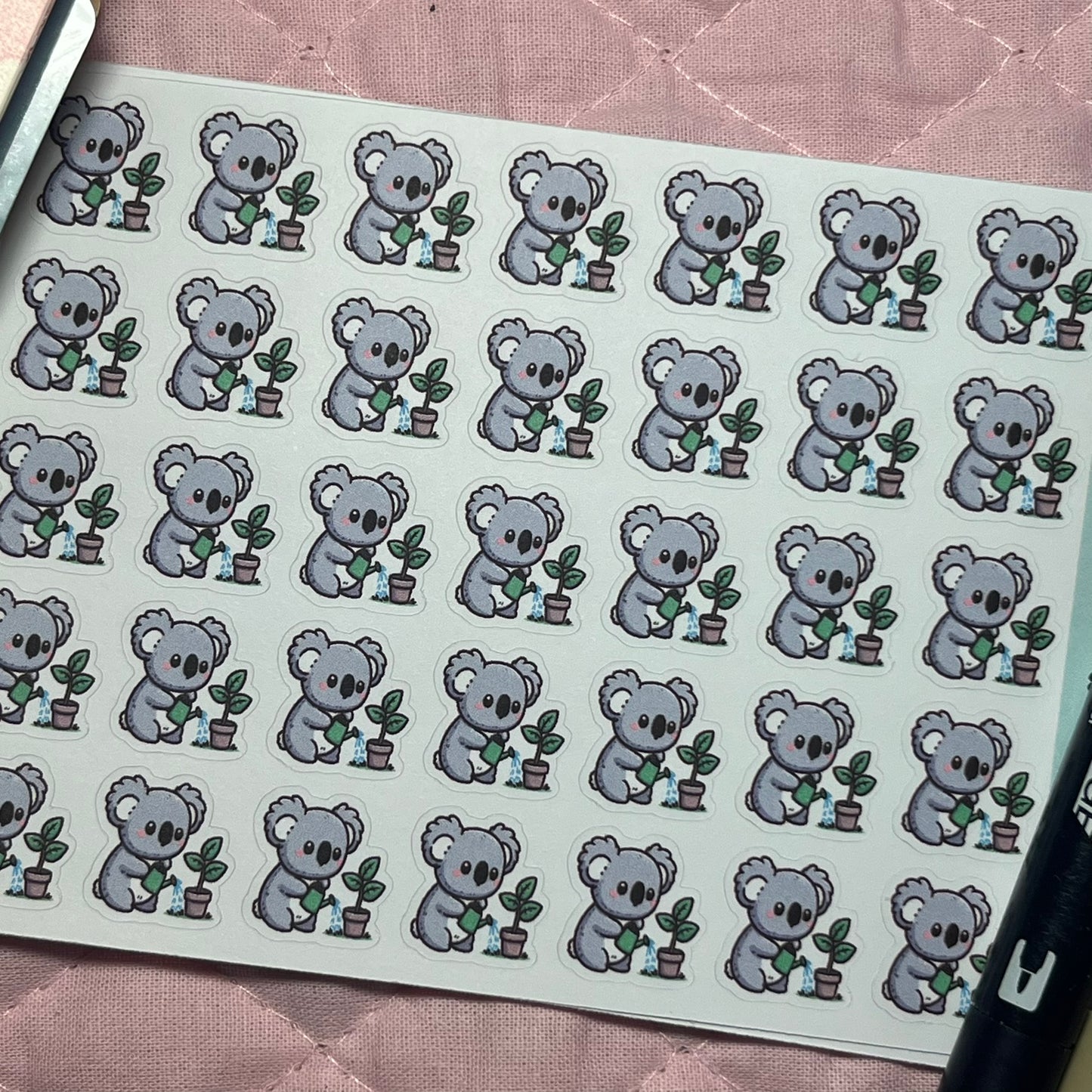 Koala Water Plants Icon Planner Stickers