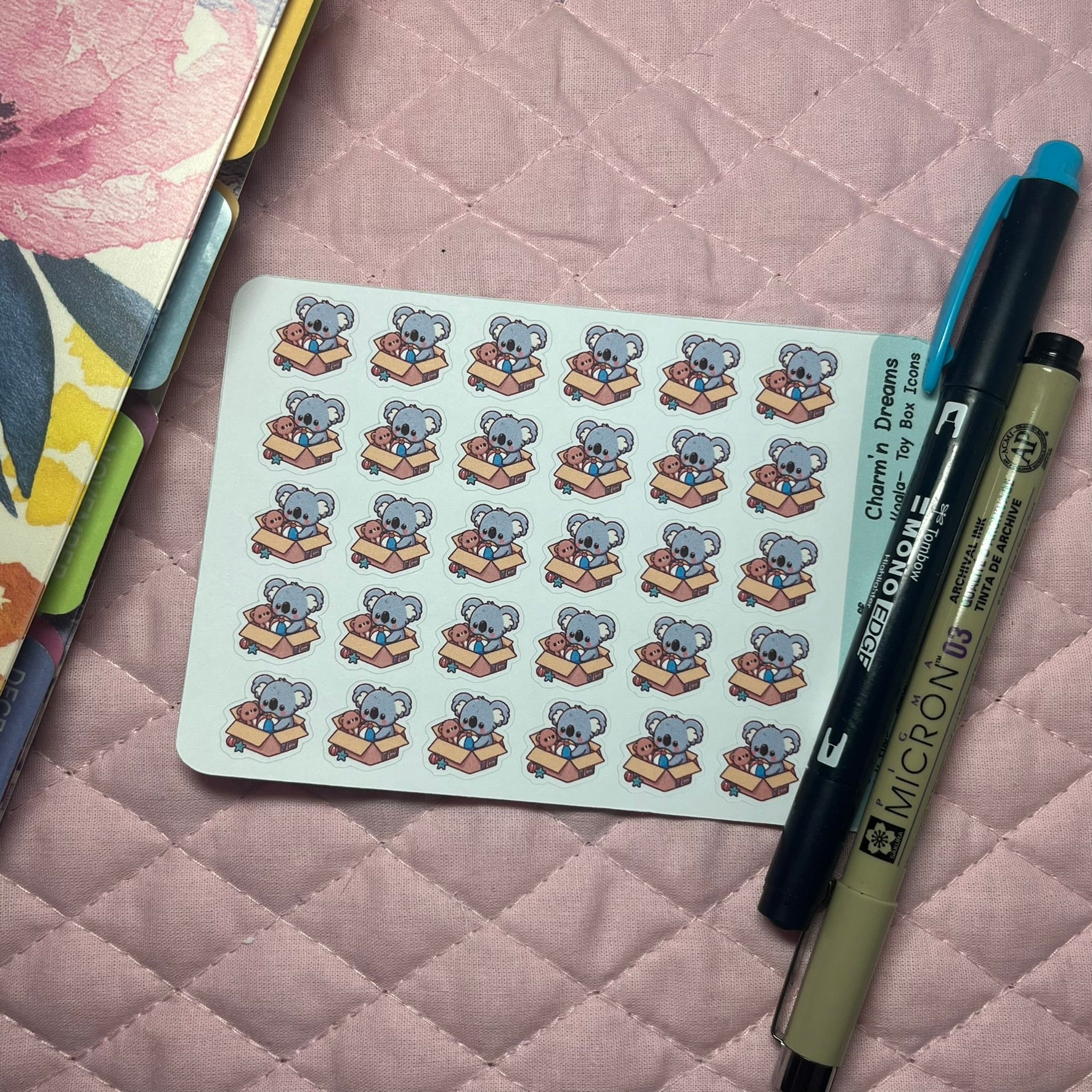 Koala Toy Box Icon Planner Stickers – Charm'n Dreams