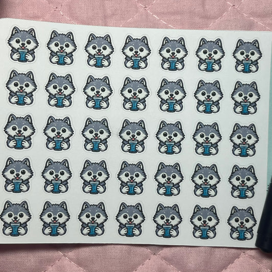 Wolf Hydrate Icon Planner Stickers