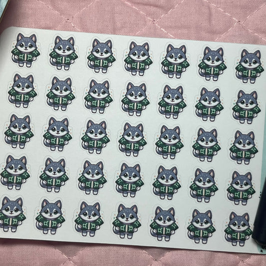 Wolf Pay Day Planner Stickers