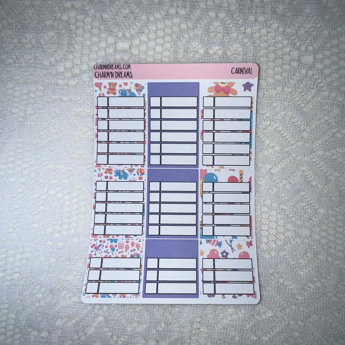 Carnival Planner Sticker Kit