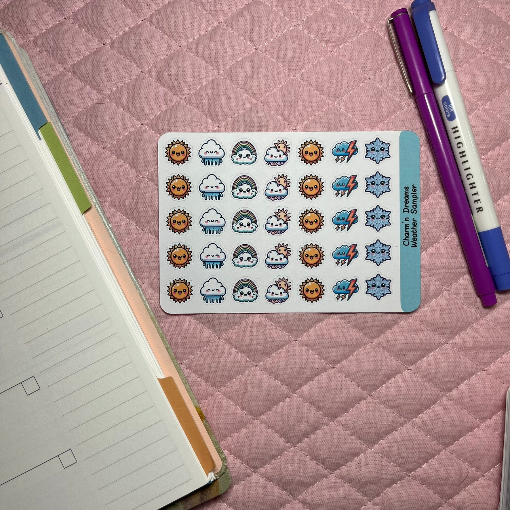 Weather Sampler Icon Planner Stickers – Charm'n Dreams