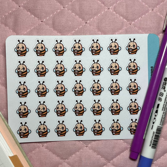 Bee Coffee Icon Planner Stickers