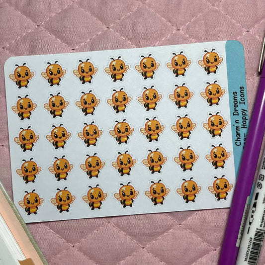 Bee Strong Icon Planner Stickers