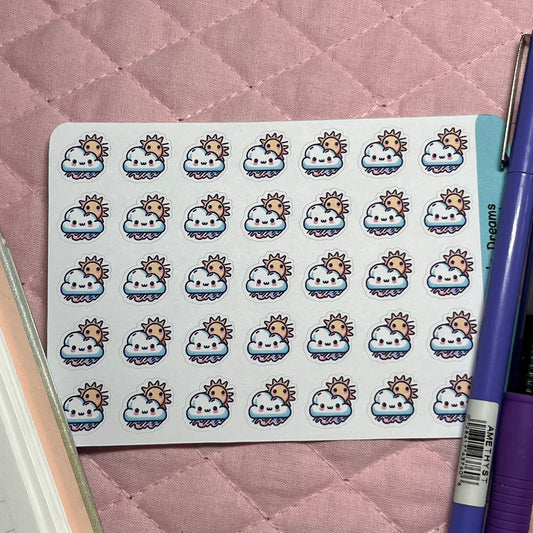 Weather Cloudy Icon Planner Stickers