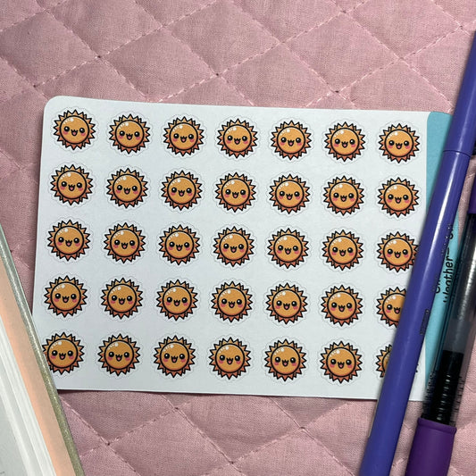 Weather Sunny Icon Planner Stickers