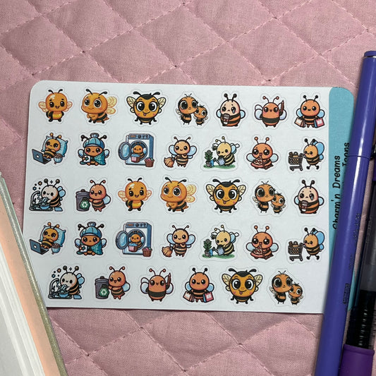 Bee Sampler Icon Planner Stickers