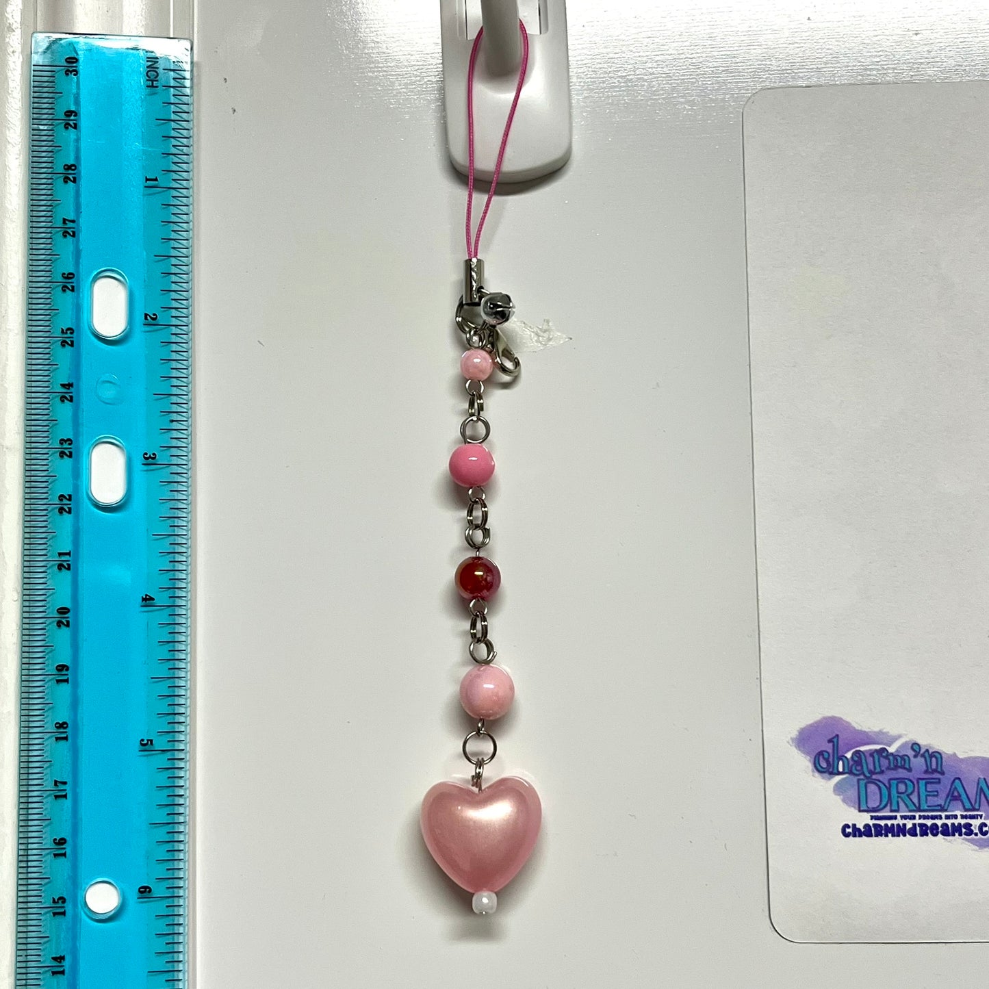 Pink Puffy Heart Planner Charm
