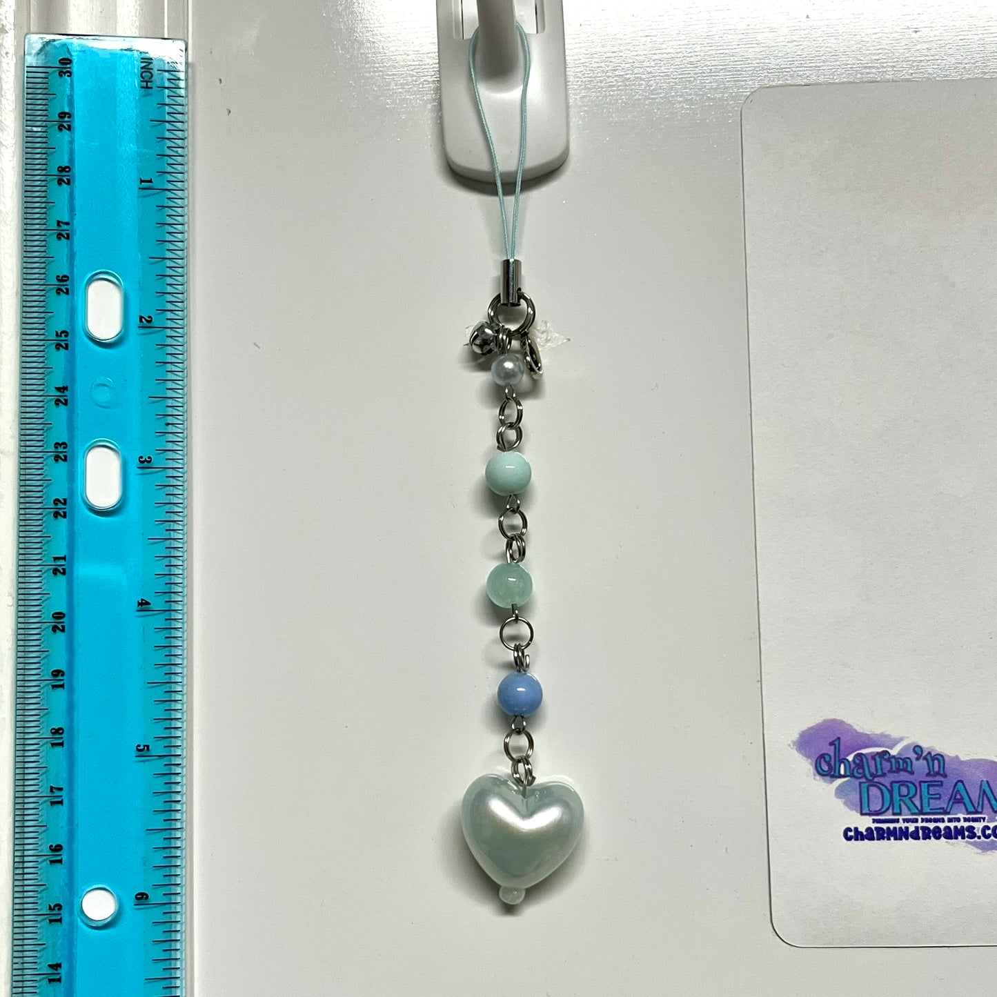 Blue Puffy Heart Planner Charm