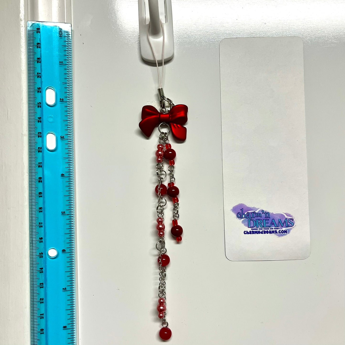 Satin Red Bow Planner Charm