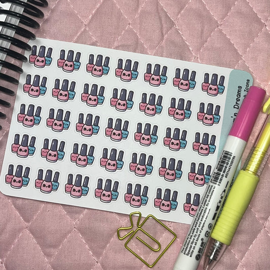 Beauty Nail Polish Icon Planner Stickers