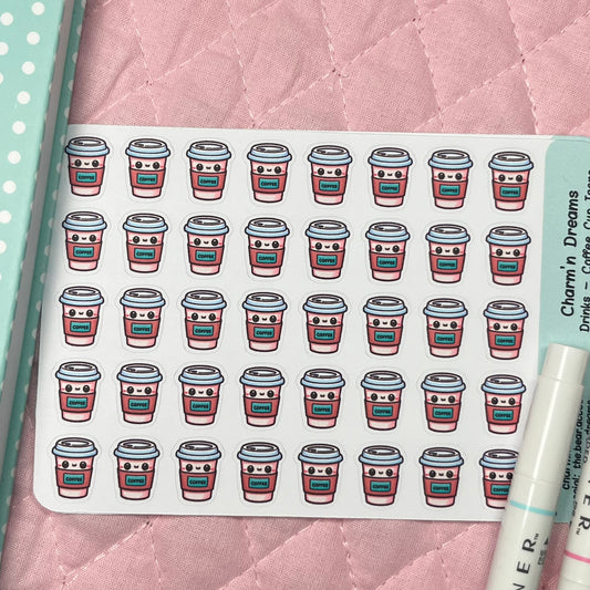 Drinks Coffee Cup To Go Icon Planner Stickers