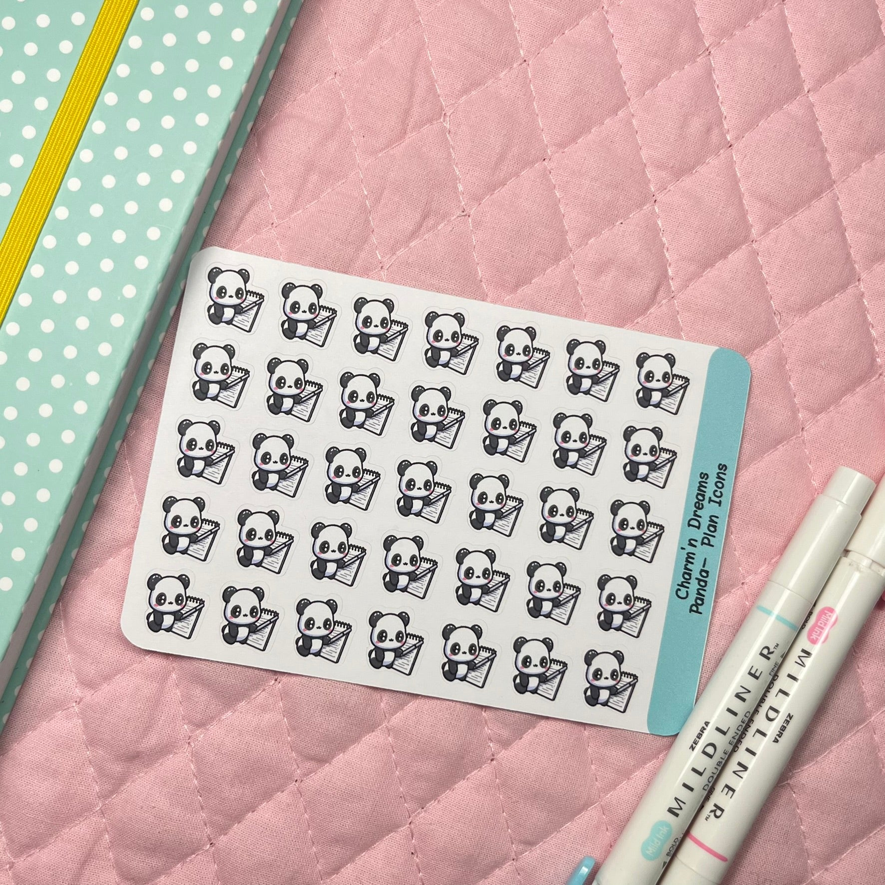 Panda Plan Icon Planner Stickers – Charm'n Dreams