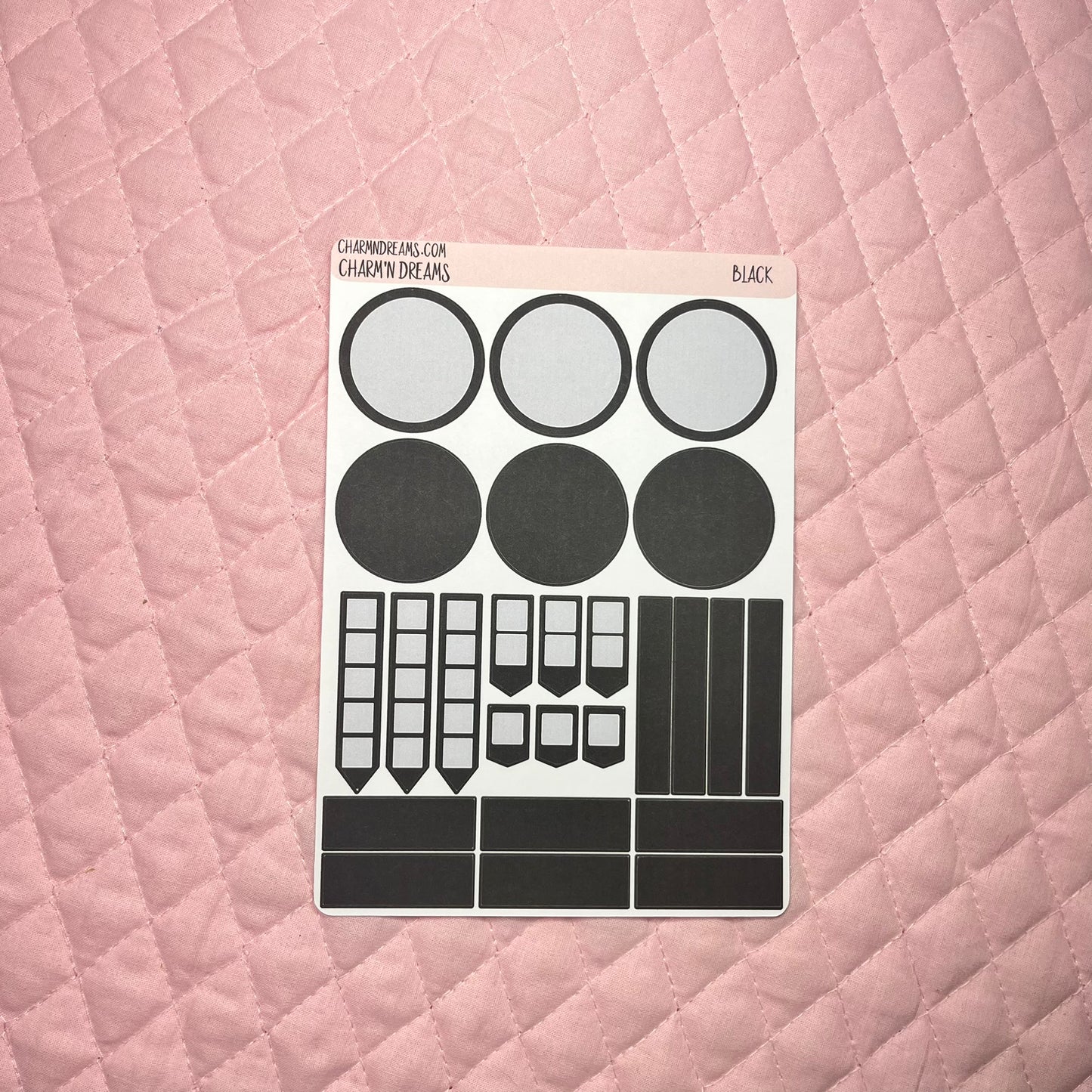 Black Planner Sticker Kit