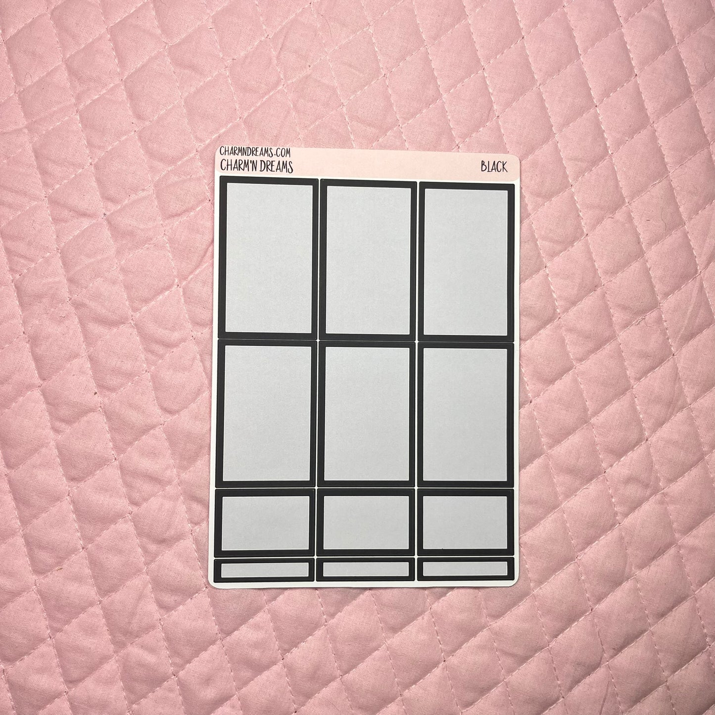Black Planner Sticker Kit