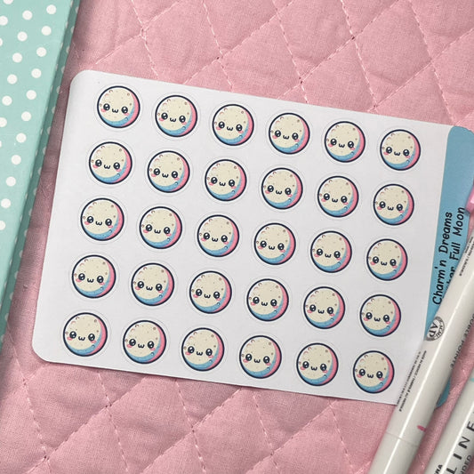 Weather Full Moon Icon Planner Stickers