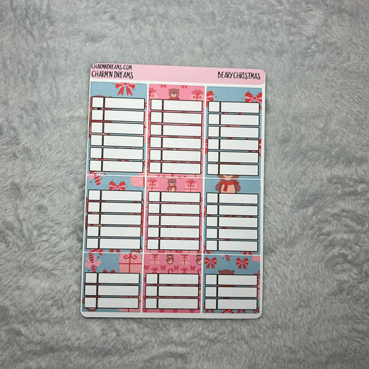 Beary Christmas Planner Sticker Kit