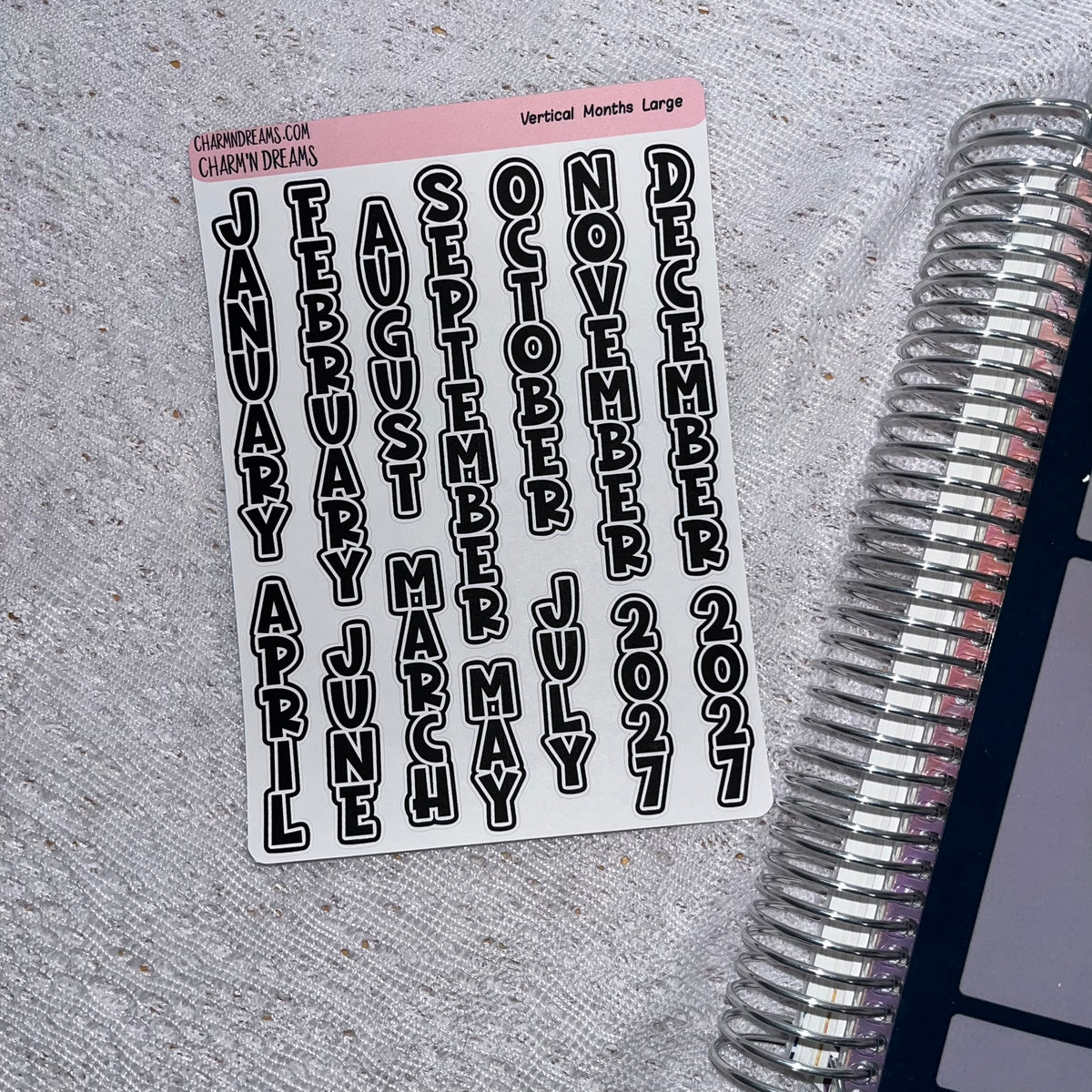 Large Vertical Monthly Planner Sticker Sheet