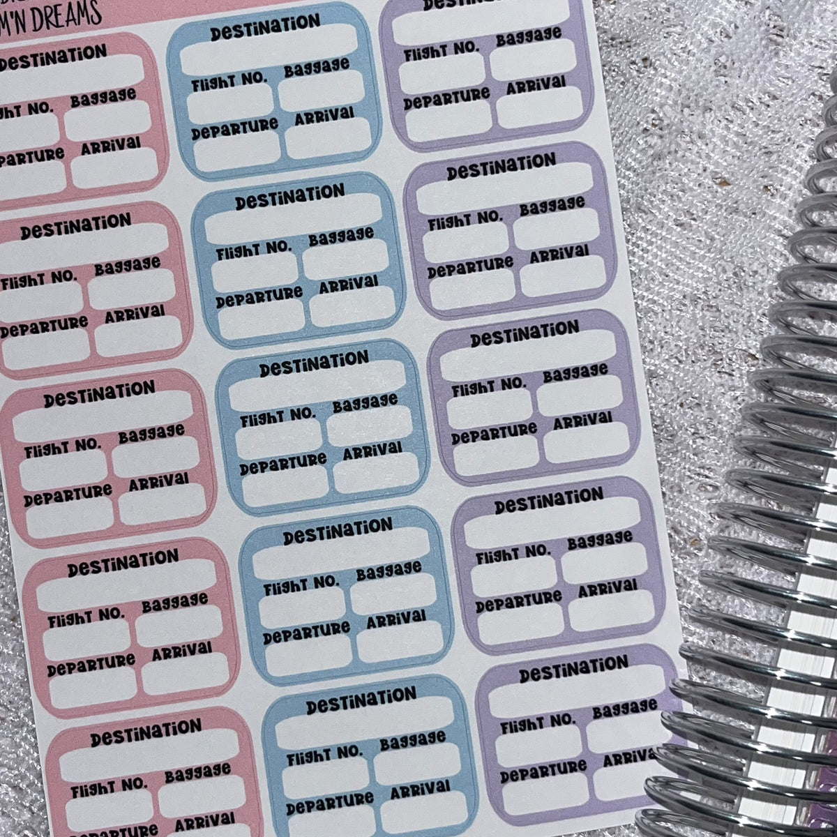 Flight Tracker Sticker Sheet