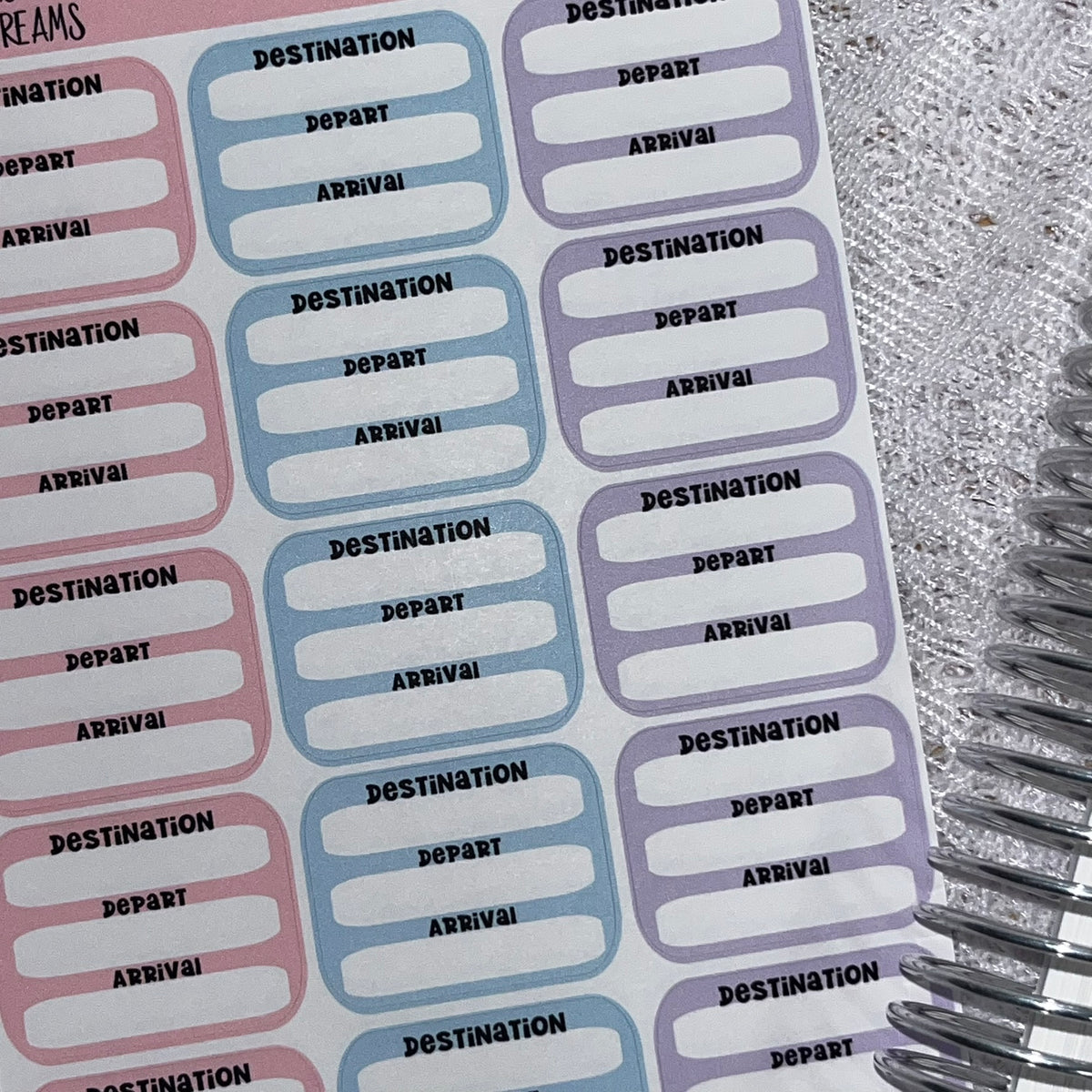 Travel Tracker Sticker Sheet