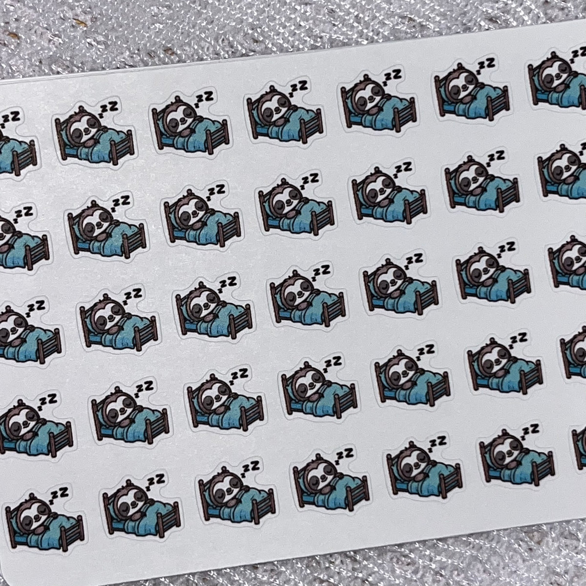 Sloth Bed Time Icon Planner Stickers