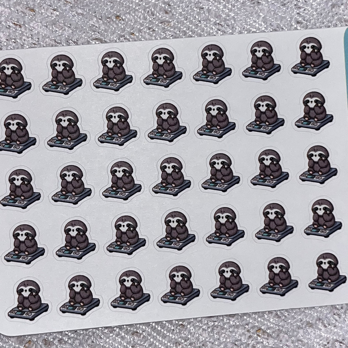 Sloth Weigh In Icon Planner Stickers