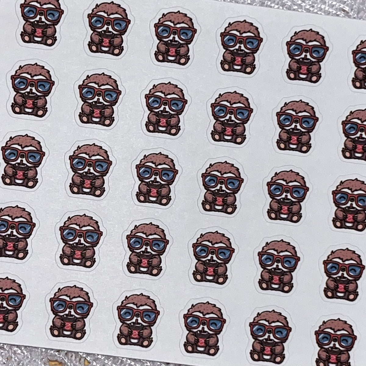 Sloth Hydrate Icon Planner Stickers