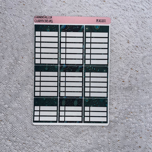 Peacock Planner Sticker Kit