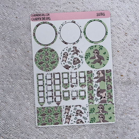 Sloths Planner Sticker Kit