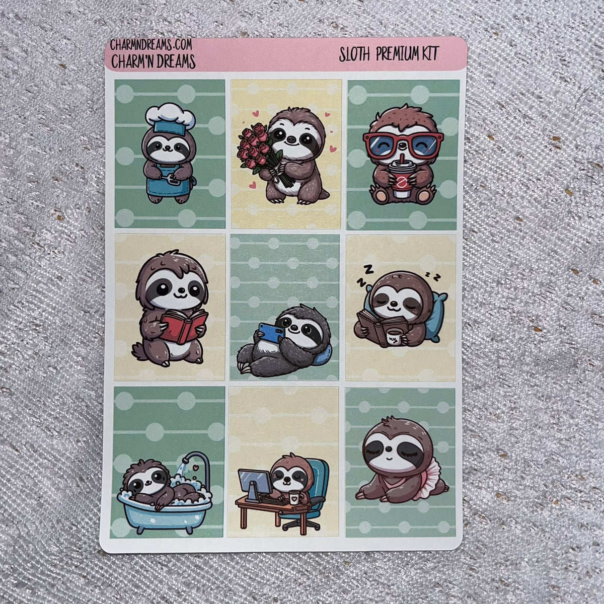 Sloths Premium Planner Sticker Kit