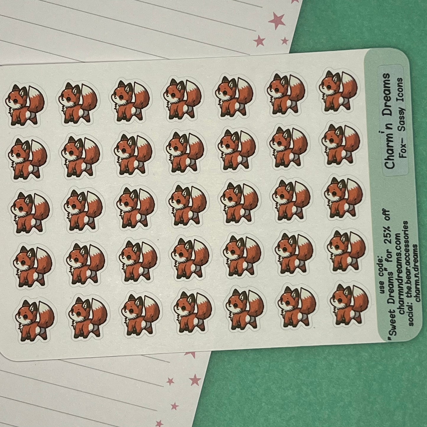 Fox Sassy Icon Planner Stickers