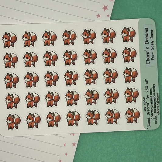 Fox Sassy Icon Planner Stickers