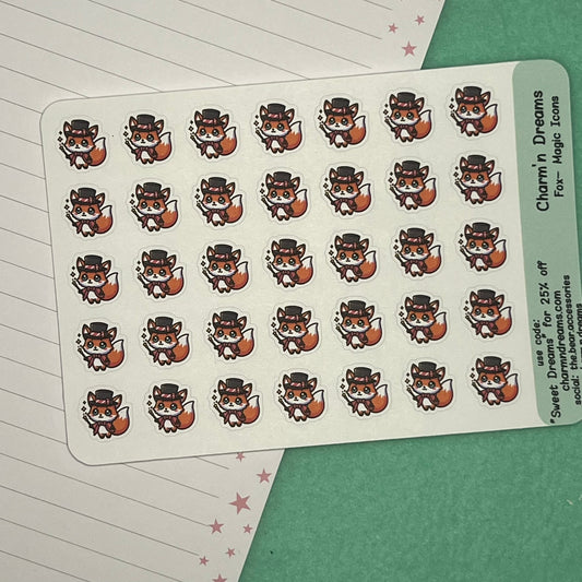 Fox Magic Icon Planner Stickers