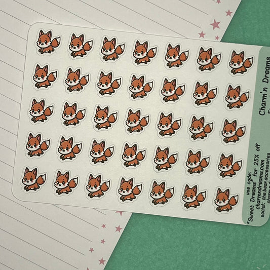Fox Prancing Icon Planner Stickers