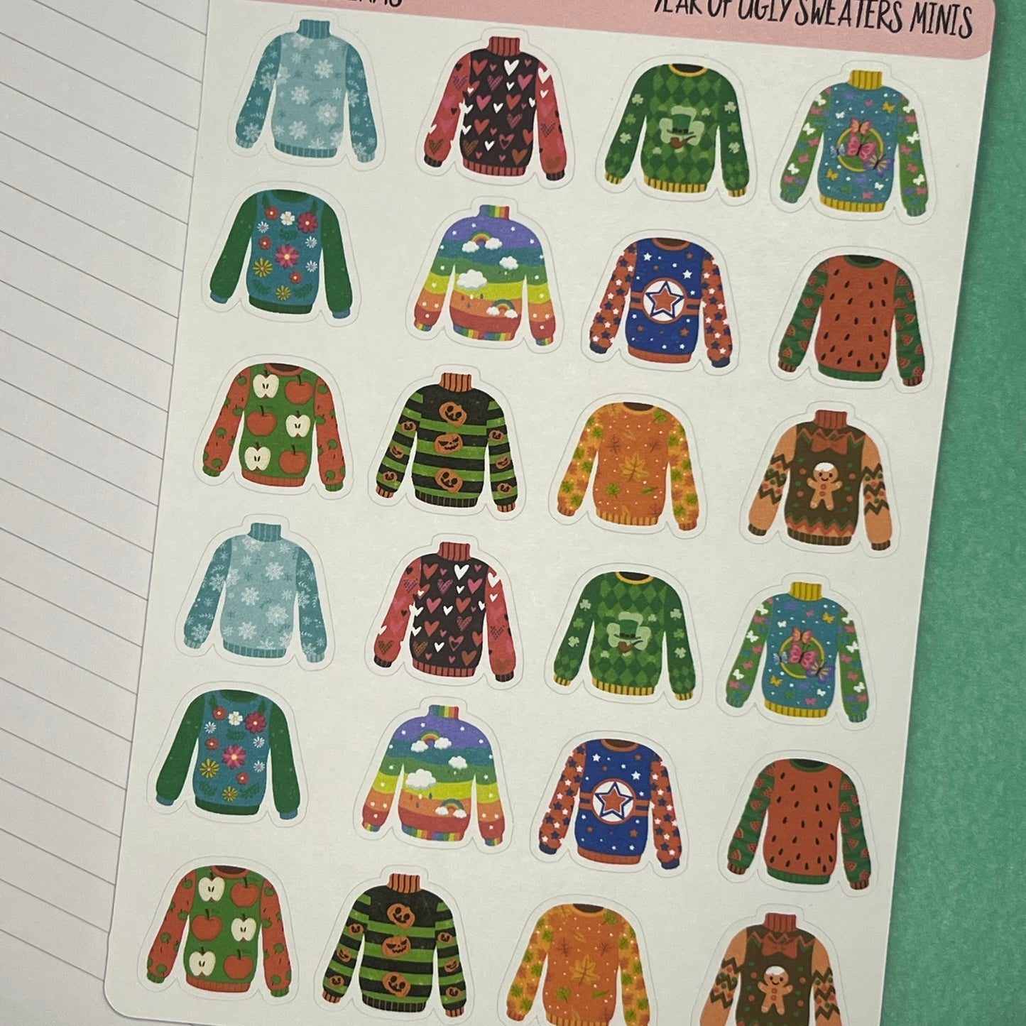 Mini Year of Ugly Sweaters Sticker Sheet