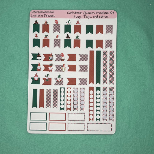 Christmas Gnomes Premium Planner Sticker Kit