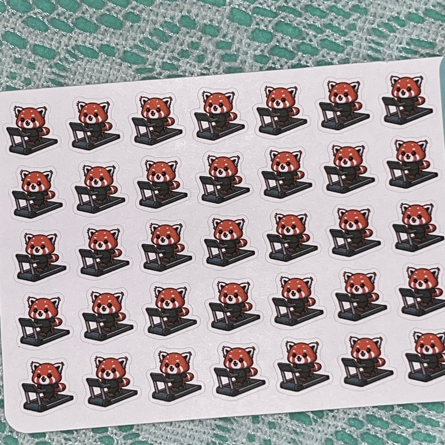 Red Panda Cardio Icon Planner Stickers