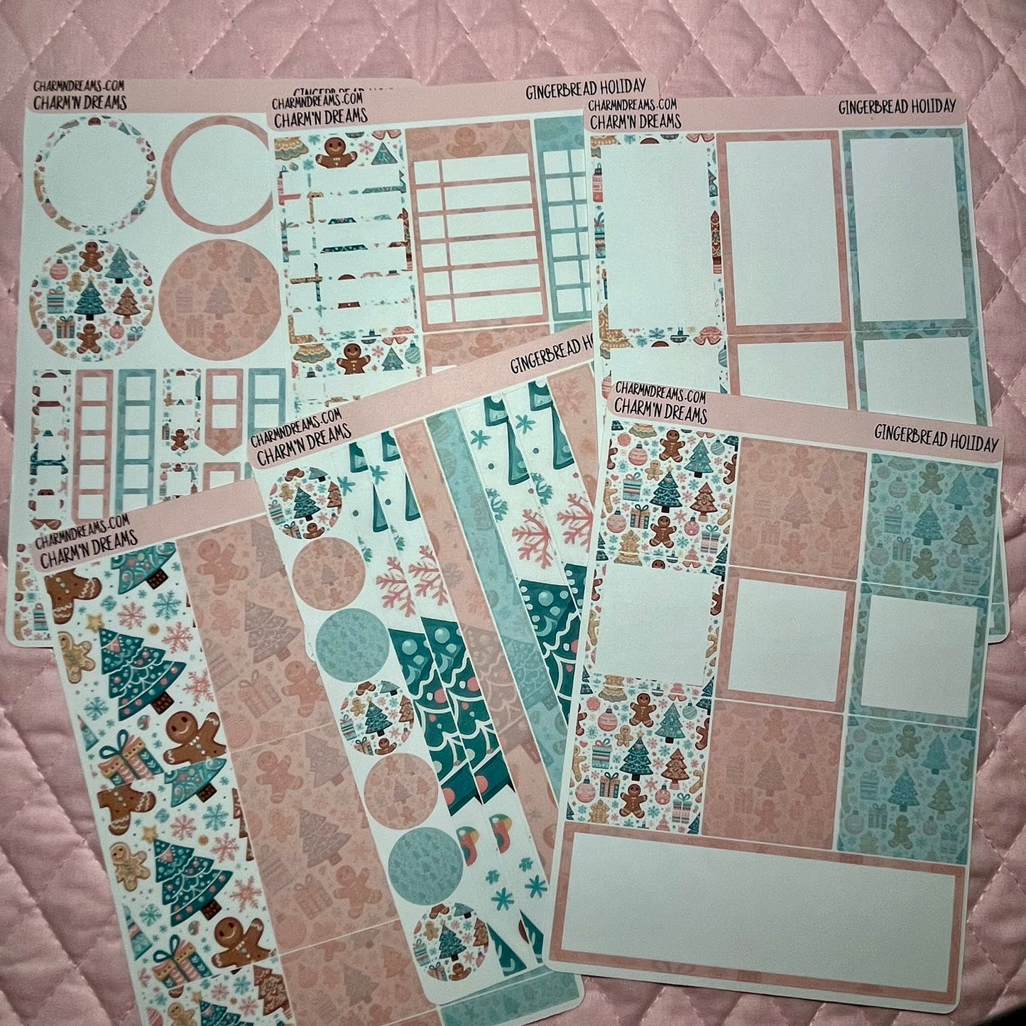 Gingerbread Holiday Planner Sticker Kit