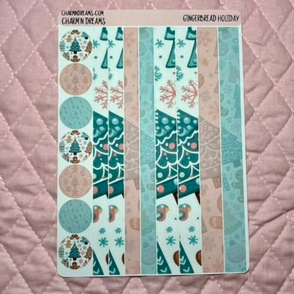 Gingerbread Holiday Planner Sticker Kit