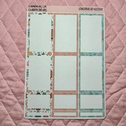 Gingerbread Holiday Planner Sticker Kit