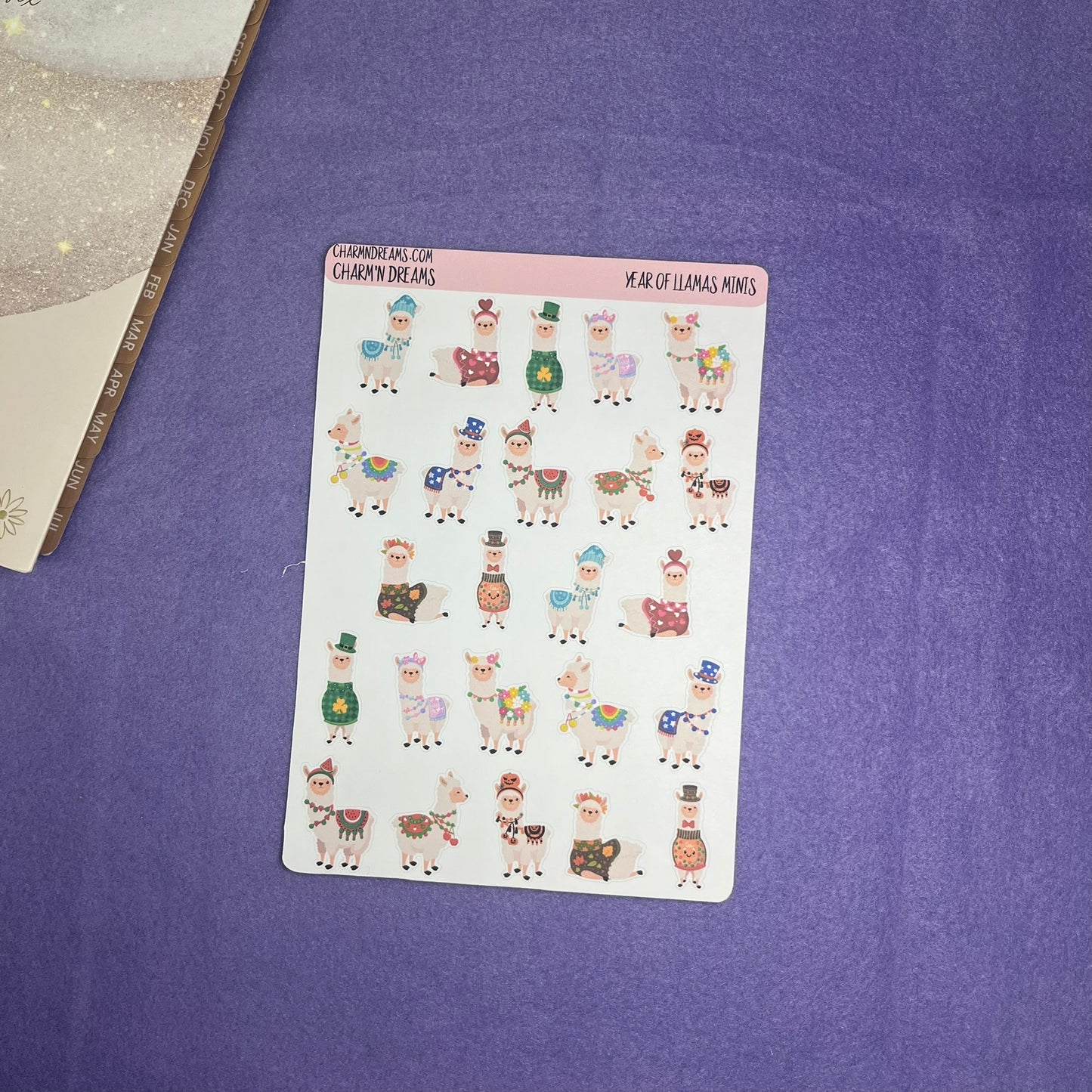 Mini Year of Llamas Sticker Sheet