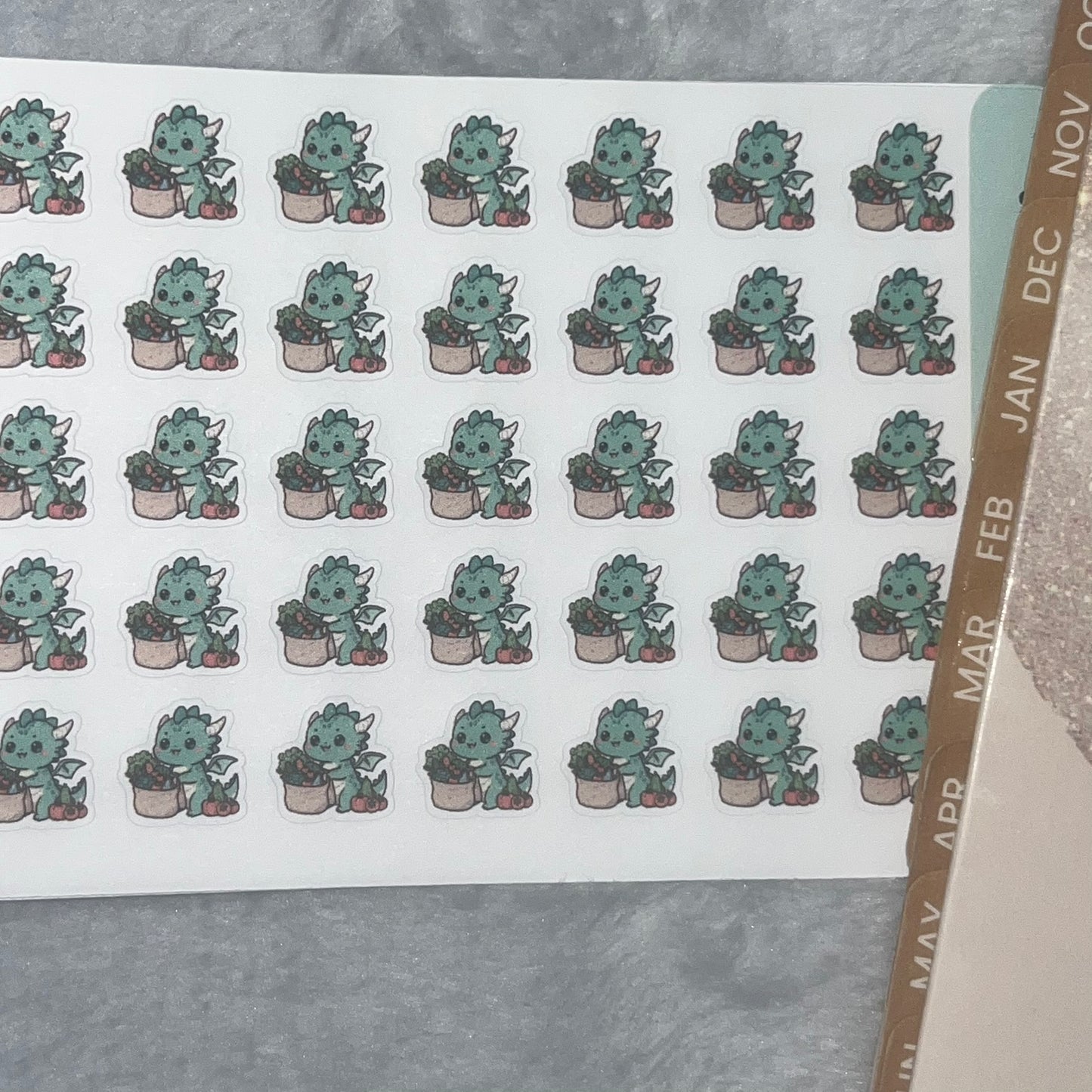 Dragon Veggie/ Grocery Shop Icon Planner Stickers