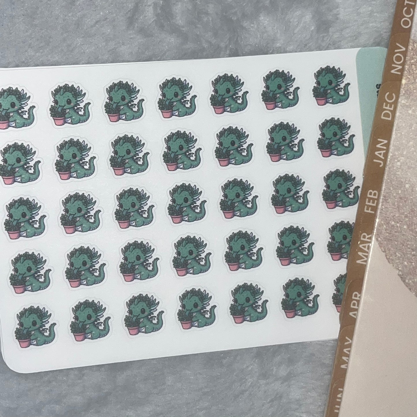 Dragon Water Plants Icon Planner Stickers