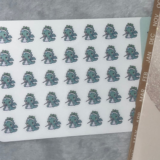Dragon Sick Day Icon Planner Stickers
