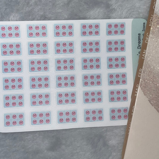 Medical 2- Medication Tablet Pack Icon Planner Stickers