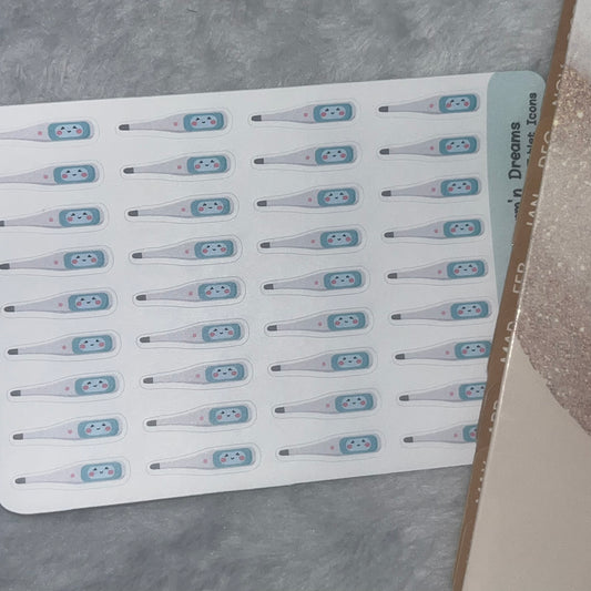 Medical 2- Blue Thermonitor Planner Stickers