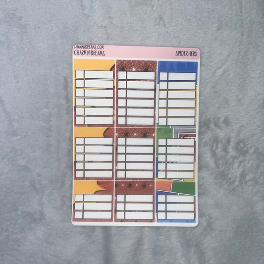 Spider Hero Planner Sticker Kit