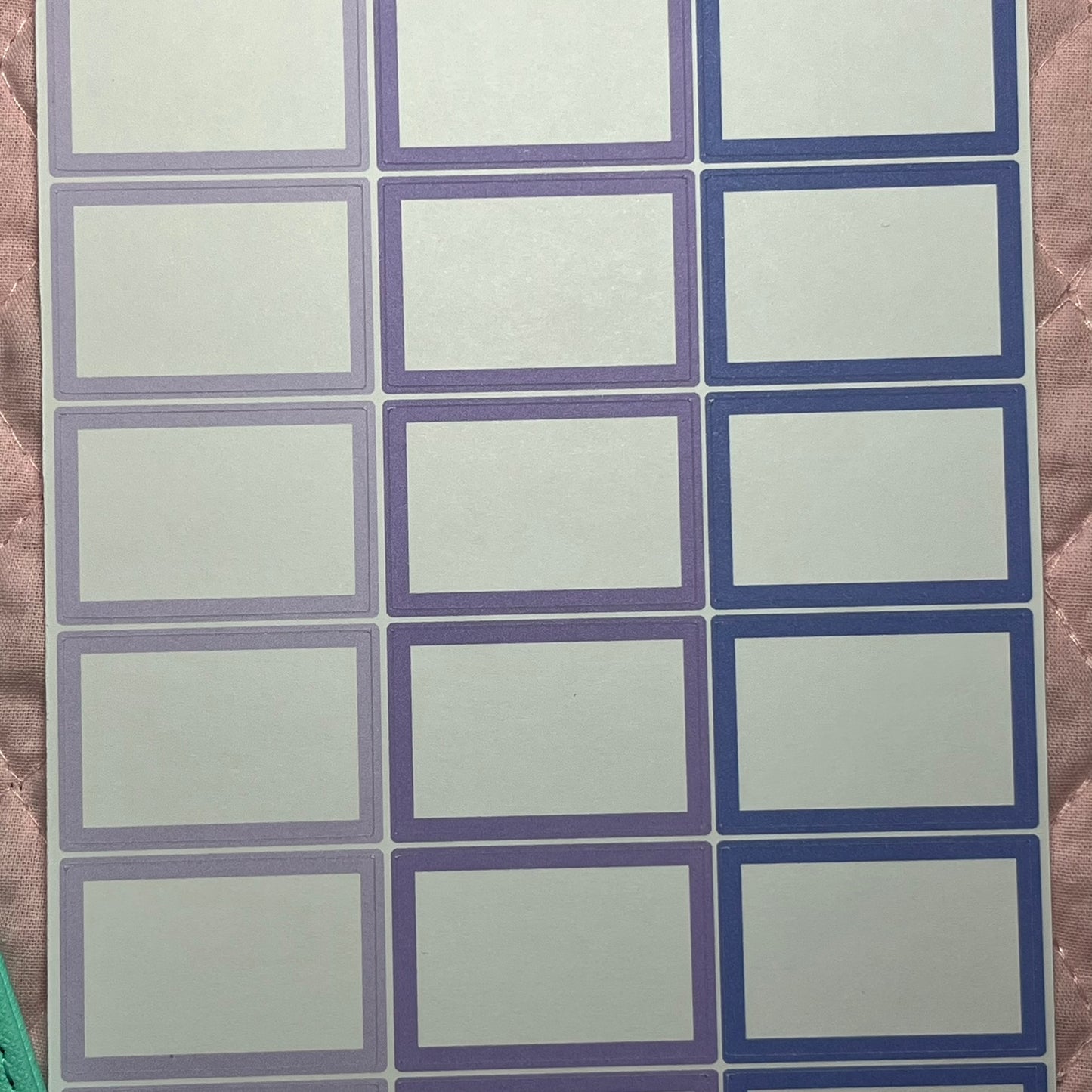 Purple inch Boxes Planner Stickers